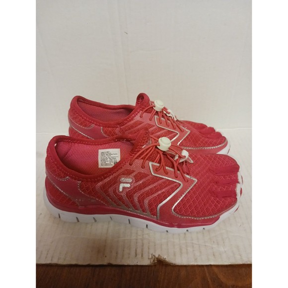 Fila Sport Skele-Toes Leap Pink Minimalist Slip-On Running Shoe Womens Size 6 M - Picture 2 of 6